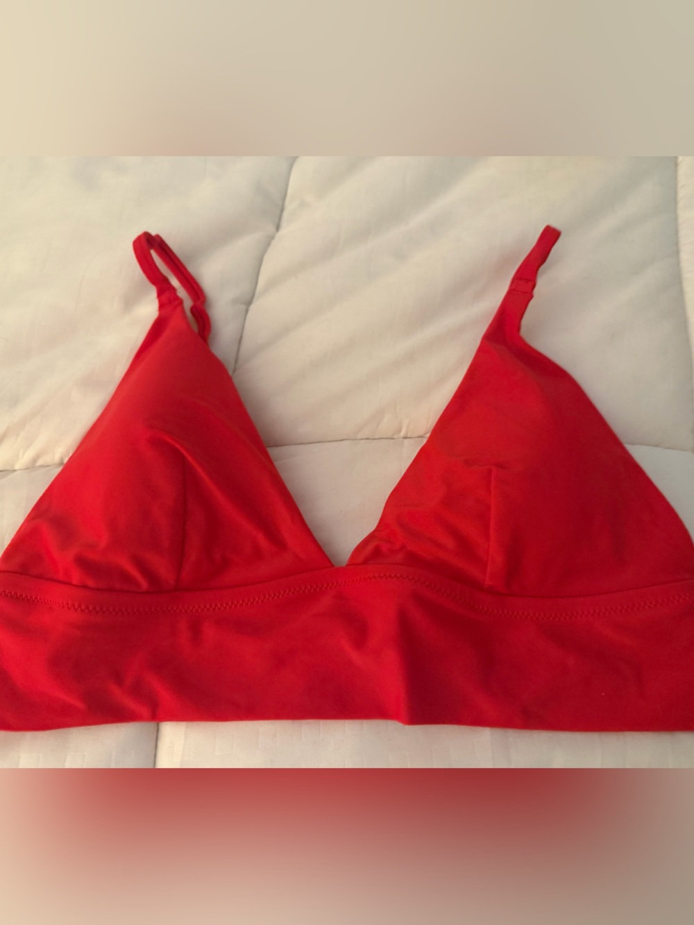 Aerie Red Triangle Bikini Top Size M